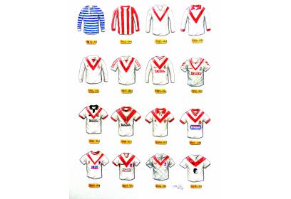 Airdrieonians FC Retro Shirts Wall Art Print